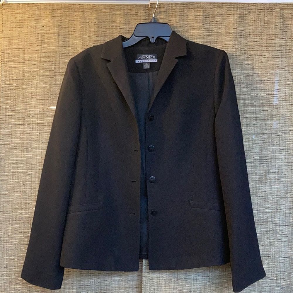 Annex Casual Corner black fitted dress jacket